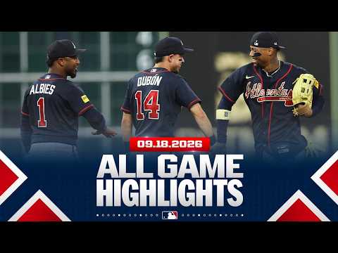 Highlights from ALL GAMES on 9/18 (Braves clinch a postseason spot, Tigers' EPIC comeback & MORE!)