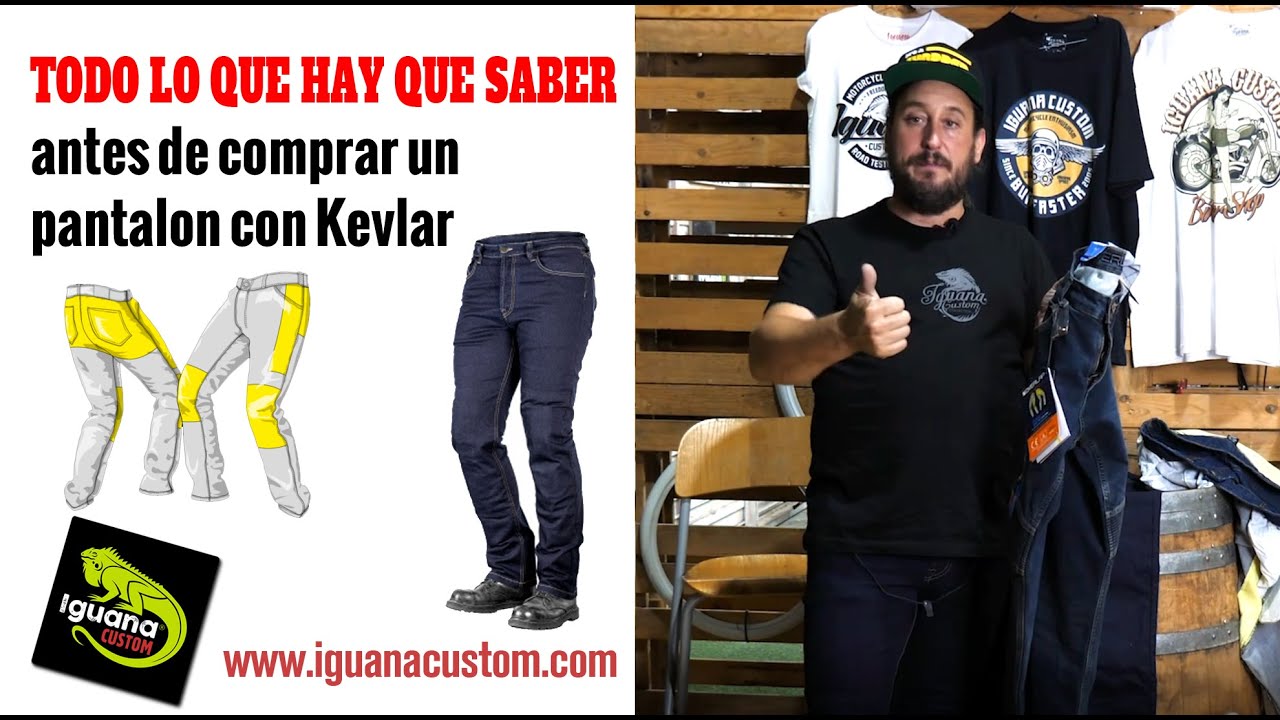 Todo lo que debes saber antes comprar tu pantalón para moto con Kevlar by Iguana Custom - YouTube