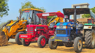 New Mahindra 475 Di Massey Eicher 380 tractor Stuck in Mud Overturned with JCB 3dx | Jcb and Tractor