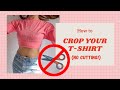 6 NEW WAYS HOW TO CROP T-SHIRT WITHOUT CUTTING | NO SCISSORS | CROP TOP DIY