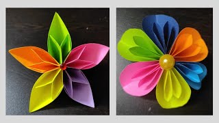 Easy Paper Flower Making Craft | How To Make Paper Flower | Beautiful Paper Flower Making Idea