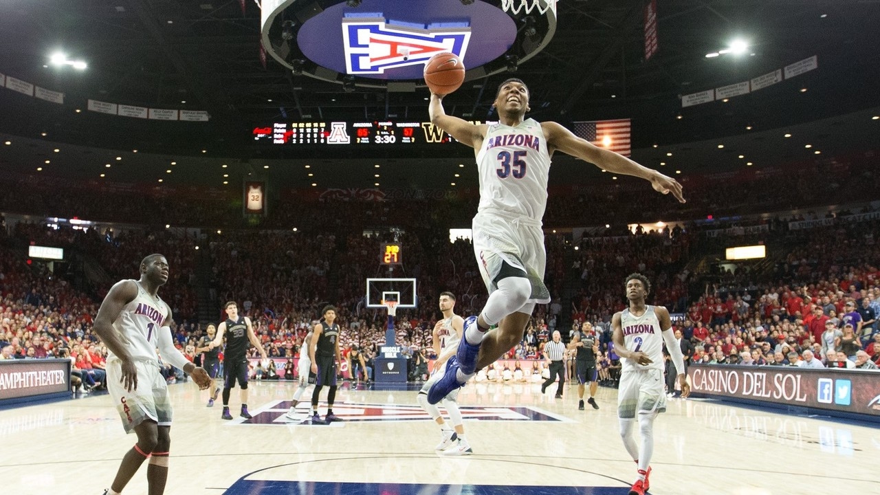 Highlights No. 7 Arizona men's basketball stays perfect in Pac12 with win over Washington