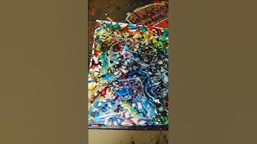 alcohol ink and acrylic paint painting. #art #painting   modern holographic abstract expressionism