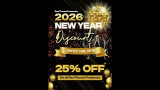 New Year Sale 🎉 25% Off All RexTheme Plugins  #wordpress #woocommerce
