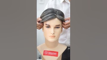 Tóc giả nam trung niên pha bạc đội nguyên đầu cao cấp làm bằng tóc thật #tócgiả #tócgiảnam