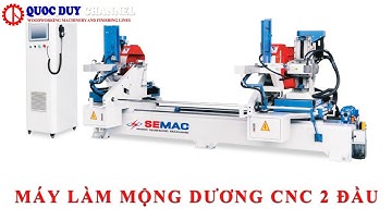 Máy Phay Mộng Dương Cnc 2 Đầu | Máy Gia Công Mộng Gỗ Tự Động Cấp Phôi | Quốc Duy