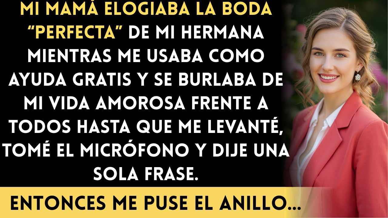 Mi mamá dijo: “La boda de tu hermana va a ser perfecta. ¿Y tú para cuándo?”Yo respondí: Ya pasó...