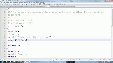 C Language | Switch Statement  | Vowel or Consonant | Hindi