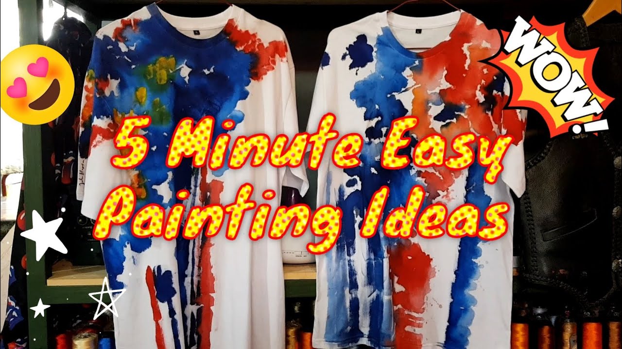 5 minute Easy Painting for Tshirt Ideas / Easy Painting Tutorial / John Martono / 