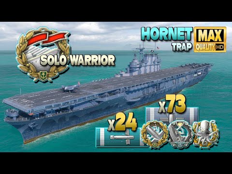 Видео: Авианосец Hornet: Борьба за медаль «Воин-одиночка» - World of Warships