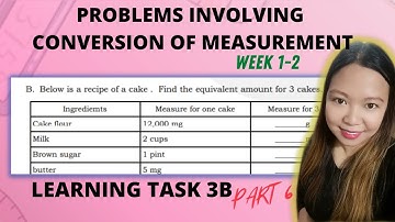 PROBLEMS INVOLVING CONVERSION OF MEASUREMENT| WEEK 1-2 LEARNING TASK 3 PART 6 @LoveMATHTV