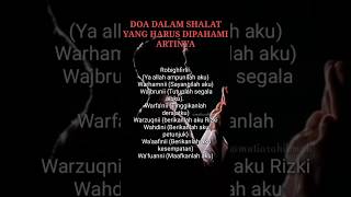 Doa Dalam Shalat Yang Harus Dipahami Artinya#doa