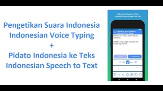 Indonesian Voice Typing App Demo screenshot 3