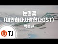 TJ노래방 멜로디제거 눈의꽃 미안하다사랑한다OST 박효신 TJ Karaoke
