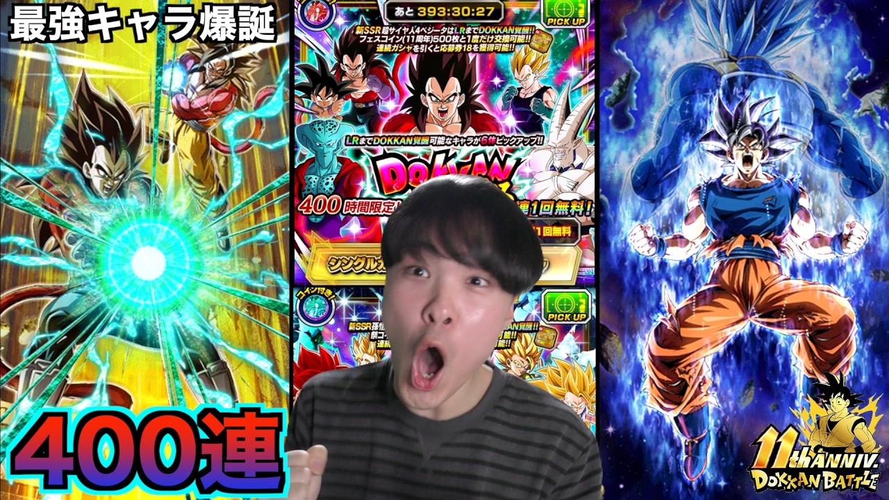 【ドッカンバトル】来たぞ11周年後半！龍石1500でリバチェン4コンビと身勝手コンビ両方当ててやるぜぇ！