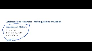 3 Equations of Motion | Practice problems | pdf solutions | 🤓 Marked Yellow are a bit difficult