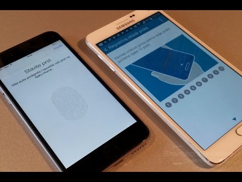 Samsung Galaxy Note 4 vs. iPhone 6 senzor otiska prsta