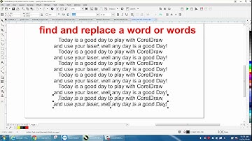 Corel Draw Tips & Tricks Find and replace a word or words