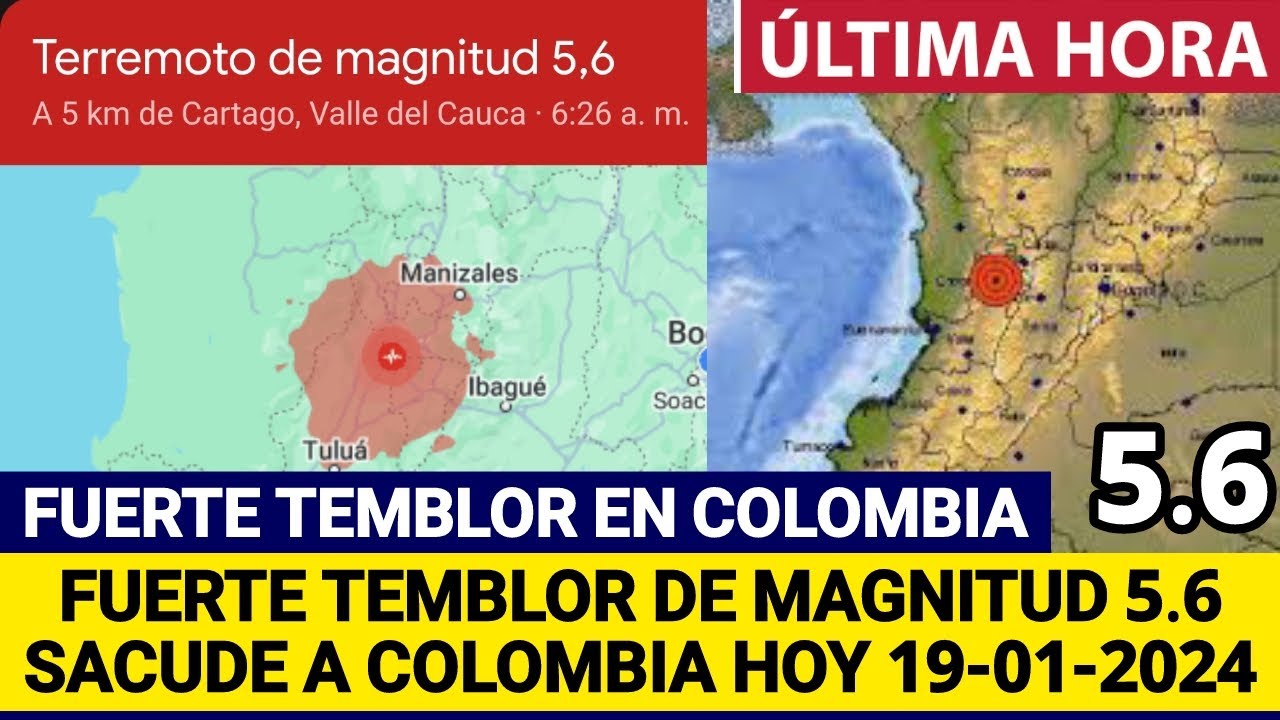 Tembor Graph Atención: reportan fuerte temblor en colombia hoy 19 enero 2024 - YouTube
