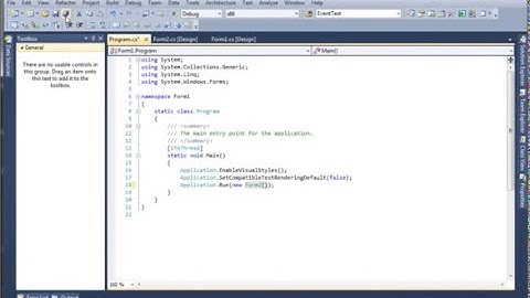 Insert Form2 and Run Form2 C#