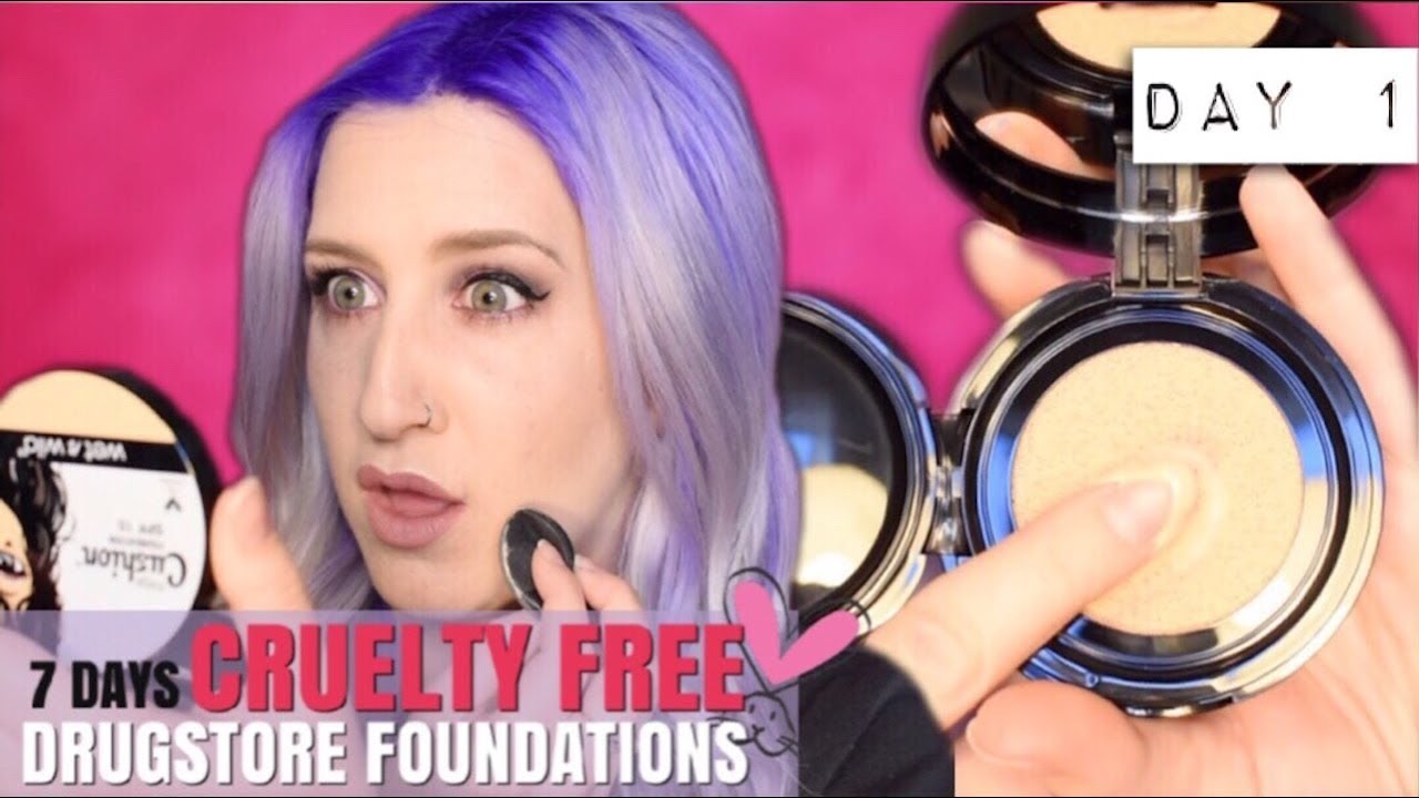 Wet N Wild Mega Cushion Foundation 7 Days Of Cruelty Free Drugstore Foundations Youtube