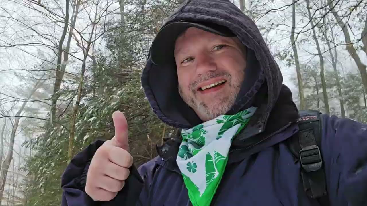 Hiking in the Freezing Rain ASMR - Full Video