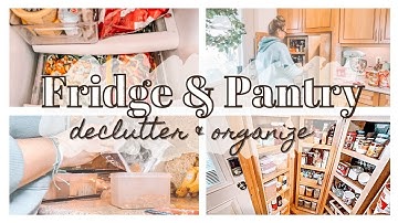 FRIDGE AND PANTRY DECLUTTER AND ORGANIZE 2023 / Cleaning out and organizing my freezer and pantry