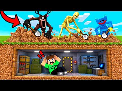 FÖLDALATTI TITKOS BÁZIS A SZÖRNYEK ELLEN A MINECRAFT-BAN! 😱