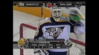 Nashville Predators at San Jose Sharks (Game 4) - April 18, 2007 - Peter Forsberg, Bill Guerin