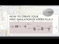 How To Create Your First Simulation In Aspen Plus II