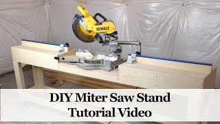 In this tutorial video, John from Our Home from Scratch builds a custom miter saw stand for his DeWalt miter saw. Watch how to build 