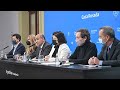 Conferencia de prensa de Juan Manzur, Carla Vizzotti, Wado De Pedro, F. Carignano y Jordan Schwartzs