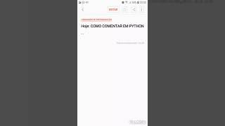 Como comentar em PYTHON