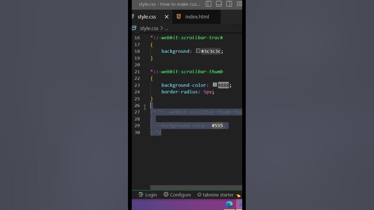 How to make custom scrollbar in a minute YouTube