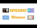 GIVEAWAY WINNERS!
