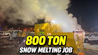 Snow Melting 800 Tons — Insane Snow Removal Project