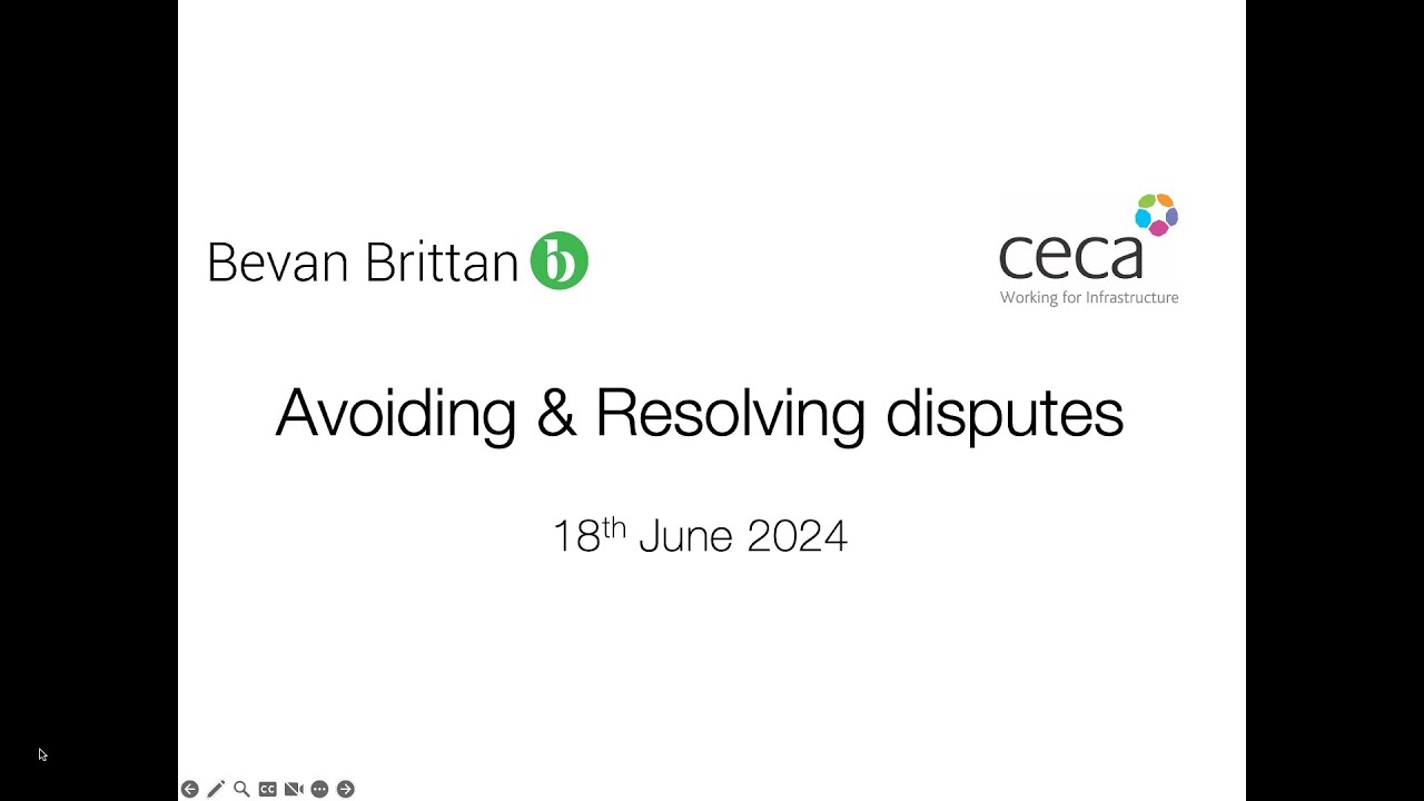 Avoiding & Resolving Disputes - CECA & Bevan Brittan Webinar - YouTube