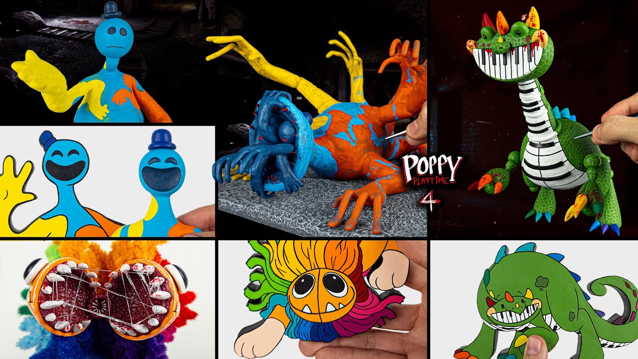 ESCULPIENDO a MONSTRUOS JEFE de Poppy Playtime 4 con Plastilina