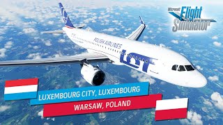 MSFS World Tour 98 - A32NX (A320) - Luxembourg City, Luxembourg to Warsaw, Poland