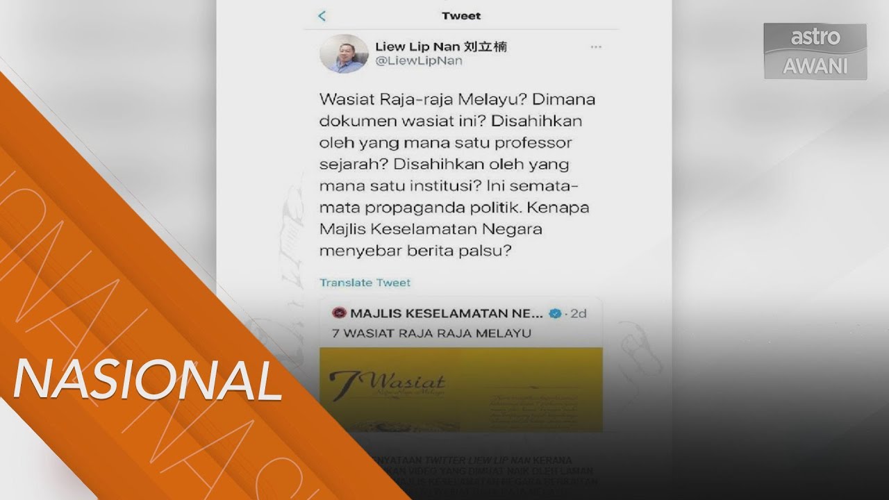 Polis Tahan Lelaki Buru Tiga Lagi Muat Naik Kenyataan Hina Agong Youtube