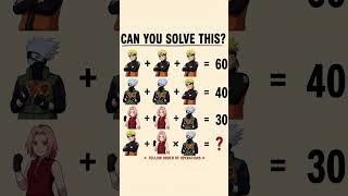 The Hardest Naruto Math Puzzle Ever (Most Fail) #shorts