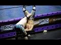 Big Sam drags Junjie outside the ring and bodyslams him on the floor!