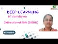 DT Activity on Bidirectional RNN | Deep Learning | SNS Institutions