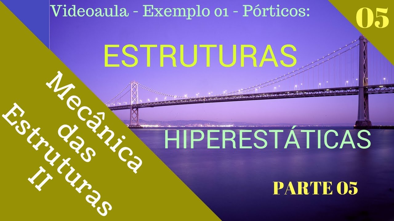Estruturas Hiperestáticas Pórticos - Exemplo 01 - Parte 05 - YouTube