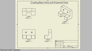 Creating a Base View and Projected View (Autodesk Inventor)