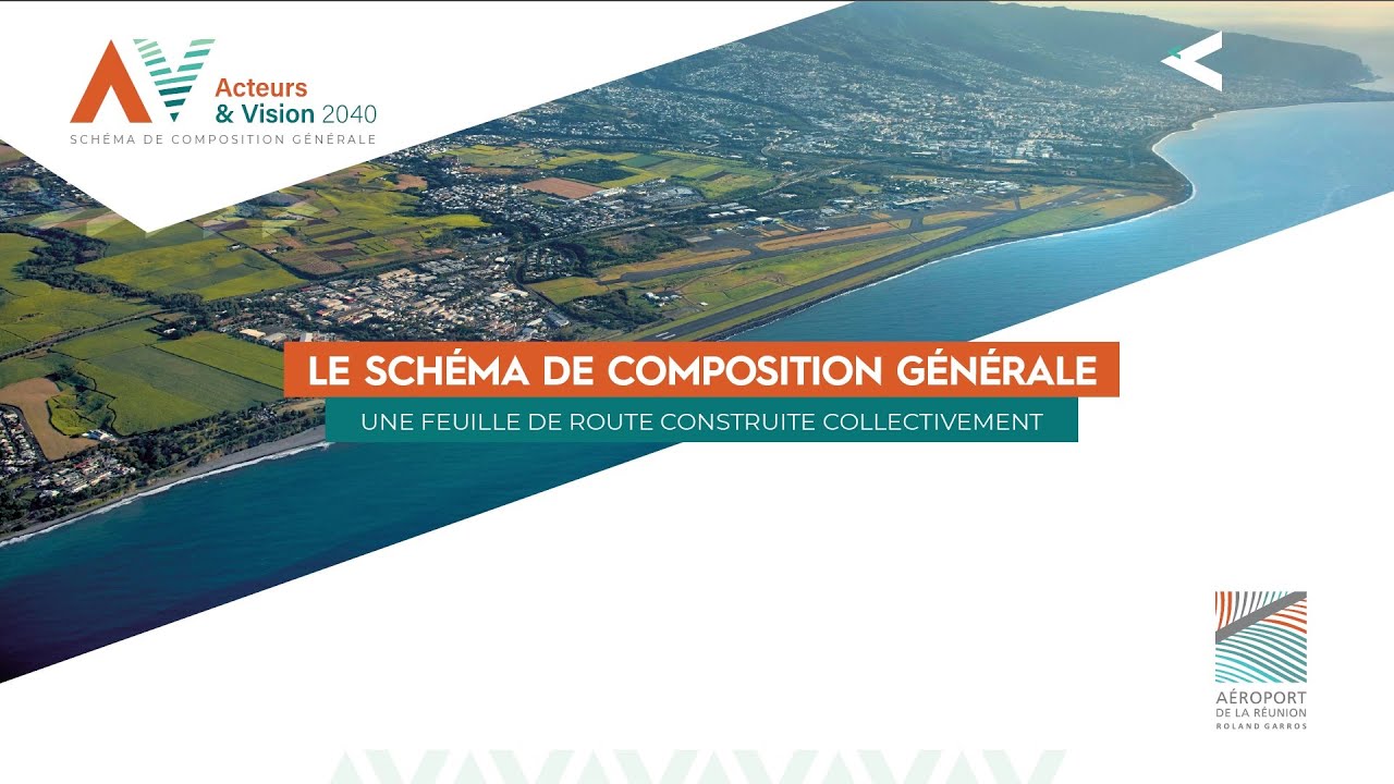 3D Réunion Schéma de Composition Générale de l'Aéroport de La Réunion Roland Garros