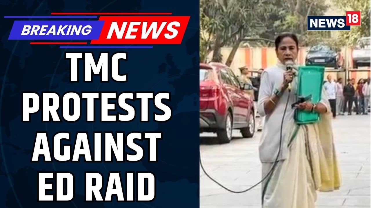TMC Stages Protest Against ED Raid On I-PAC | Kolkata Raid News | Mamata Banerjee | News18