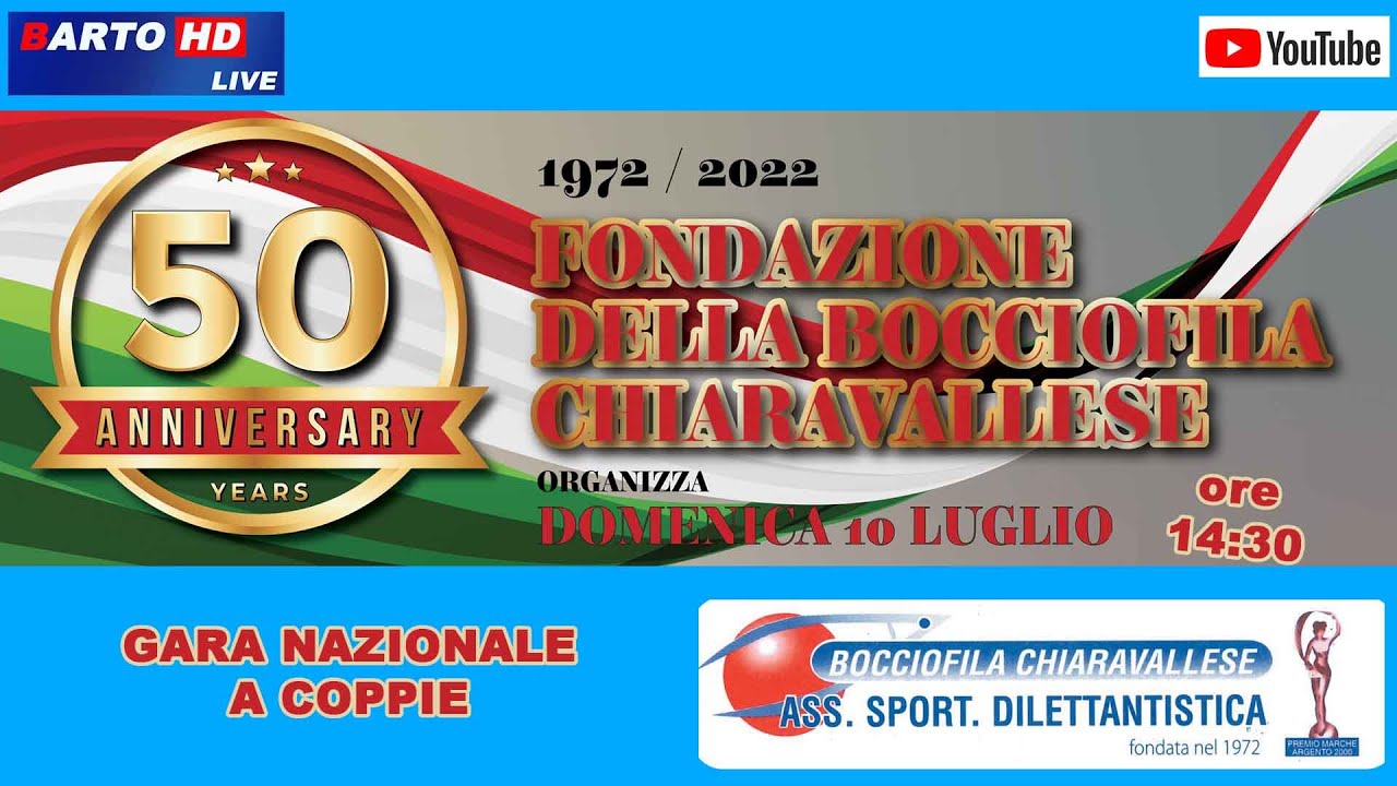 50° anno di fondazione della Bocciofila Chiaravalle - Gara Nazionale a Coppie