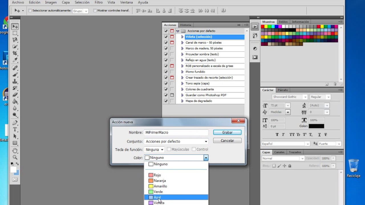 Como Usar Macros En Photoshop Cs5 Cs6 Youtube