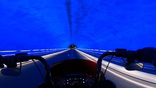 World deepest and longest undersea tunnel, Pov Harley Davidson.
